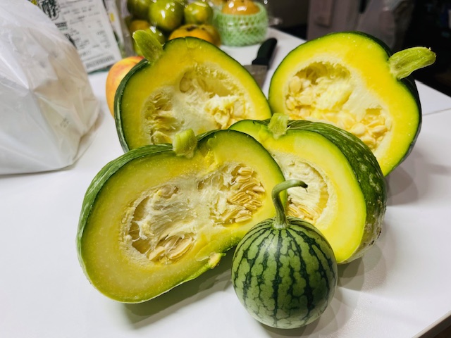 色の薄いかぼちゃ